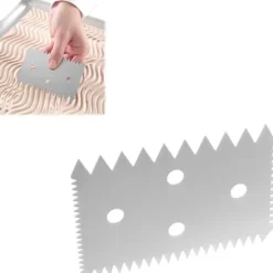 Rektangulär konfektskrapa, SERVERAD, rostfritt stål, 102x69mm - HENDI 554234