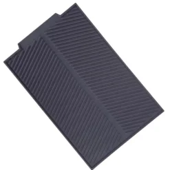 Rektangulär Silikon Avloppsmatta Torkdiskplatta Värmebeständig Halksäker Bricka (Grå)