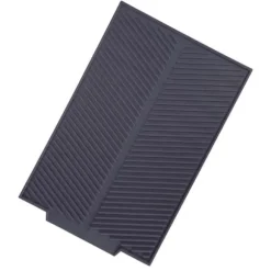 Rektangulär Silikon Avloppsmatta Torkdiskplatta Värmebeständig Halksäker Bricka (Grå)