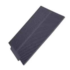 Rektangulär Silikon Avloppsmatta Torkdiskplatta Värmebeständig Halksäker Bricka (Grå)