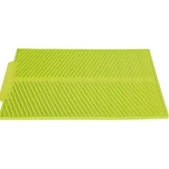 Rektangulär Silikon Avloppsmatta Torkdiskplatta Värmebeständig Halksäker Bricka (Grön)