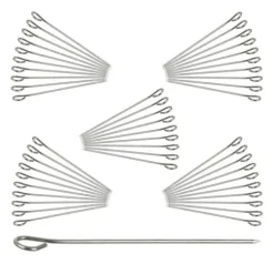 Relaxdays Aptitretare Spikes Cocktail Spike Set 50 Grill Grönsakskött Rostfritt stål Grillspett 11 cm, Silver