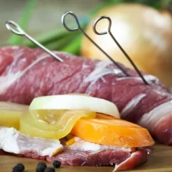 Relaxdays Aptitretare Spikes Cocktail Spike Set 50 Grill Grönsakskött Rostfritt stål Grillspett 11 cm, Silver