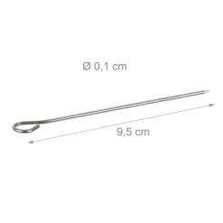 Relaxdays Aptitretare Spikes Cocktail Spike Set 50 Grill Grönsakskött Rostfritt stål Grillspett 11 cm, Silver