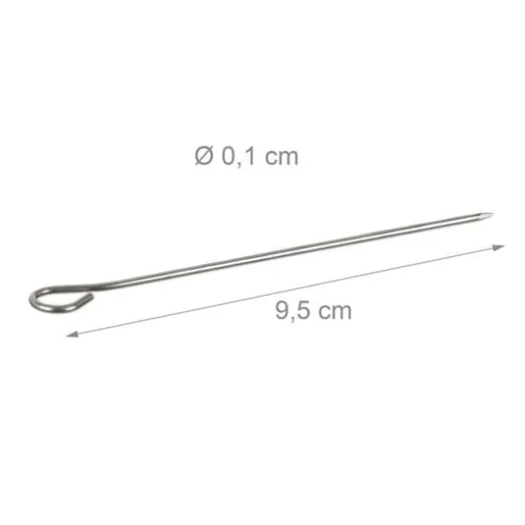 Relaxdays Aptitretare Spikes Cocktail Spike Set 50 Grill Grönsakskött Rostfritt stål Grillspett 11 cm, Silver