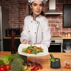 Relaxdays Mortel och stöt, i granit, polerad, lång livslängd, för kryddor och örter, stengrynare D 13,5 cm mörkgrå