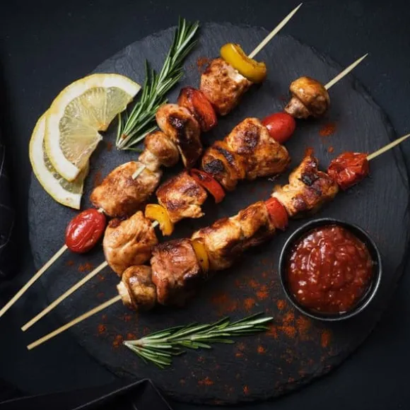 Relaxdays Piques trä, 300-pack, bambu, grillspett, 40 cm lång, sockervadds-käktar, Ø 4 mm, natur