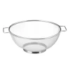 Relaxdays Rostfritt stål Durkslag 26 cm Köksredskap Pasta Avloppssallad Handtag och ringbotten, Silver