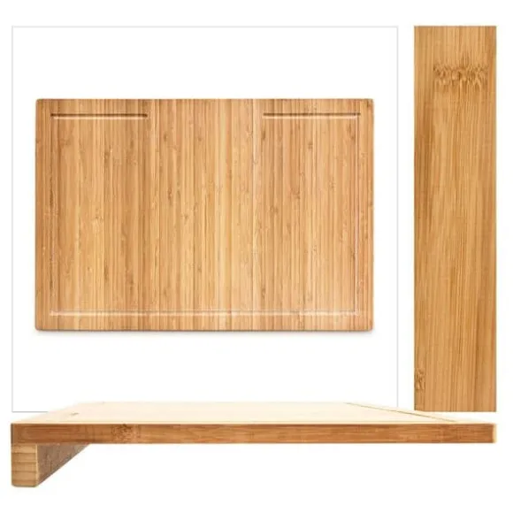 Relaxdays Skärbräda i bambu, elegant design, H x B x D: ca 5 x 56 x 38 cm, för köket, natur