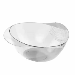 Ristvättskål Multifunktionell Plast Rissköljfilter Med Sidoavrinning För Kök Transparent