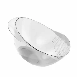 Ristvättskål Multifunktionell Plast Rissköljfilter Med Sidoavrinning För Kök Transparent