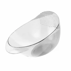 Ristvättskål Multifunktionell Plast Rissköljfilter Med Sidoavrinning För Kök Transparent