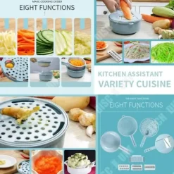 Rivjärn grönsakssil - TD® - Multifunktionell - Kompakt design - Vetestrå - 29x18.8x9.5cm