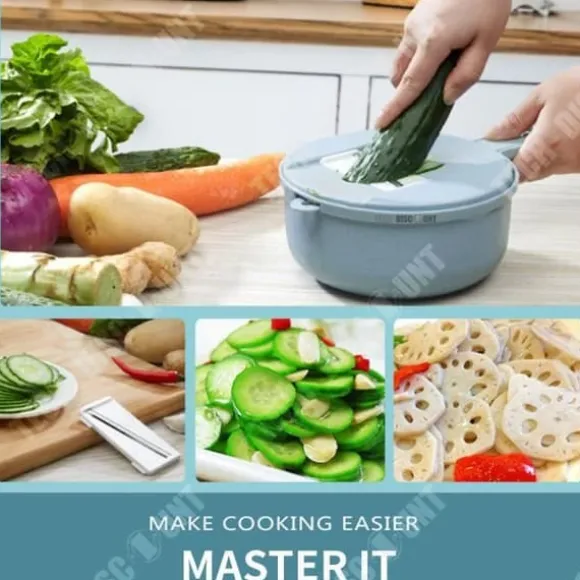 Rivjärn grönsakssil - TD® - Multifunktionell - Kompakt design - Vetestrå - 29x18.8x9.5cm