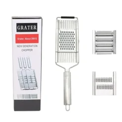 Rivjärnsset i rostfritt stål, 3 delar - Silver