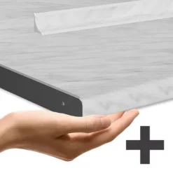 R-Line kök, 300 cm med högskåp, PT Marble, Artisan ek/vit, Vicco