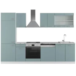 R-Line kök, 300 cm utan bänkskiva, Blågrå/vit, Vicco