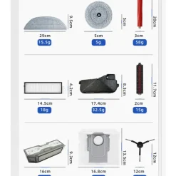 Roborock S8 MaxV Ultra Tillbehörspaket - Reservdelar för G20S, S8-serien