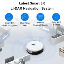 Robot Dammsugare Mopping - LIECTROUX - M70 PRO - 5000Pa - Automatisk Tömning Station - Laser