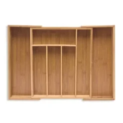 Robust besticklåda hög bambu utdragbar