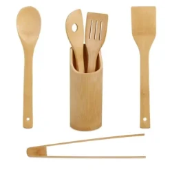 Robust köksset i bambu med 6 delar