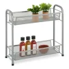 Robust kryddhylla i metall med 2 hyllor