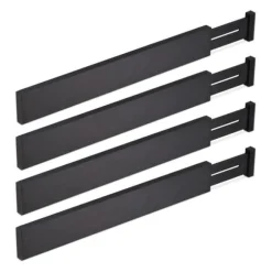 Robust set med 4 lådavdelare i svart