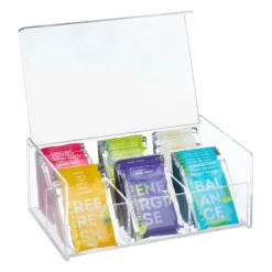 Robust transparent telåda med 6 fack