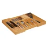 Robust utdragbart bestickbricka i bambu