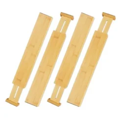 Robusta lådavdelare i bambu, set om 4