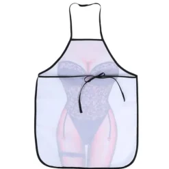 Roligt 3D vattentätt förkläde - svart spets kvinna