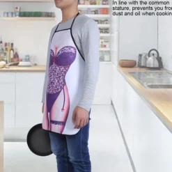 Roligt 3D vattentätt förkläde - svart spets kvinna