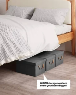 Rootz 3-delad förvaringslåda med lock - Organiseringsfack i tyg - Hopfällbar design - Material som andas - 20L/27L/36L/51L - Multifunktionell - 1x 20L | CDON