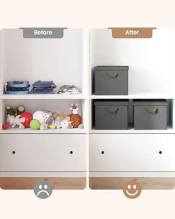 Rootz 3-delad förvaringslåda med lock - Organiseringsfack i tyg - Hopfällbar design - Material som andas - 20L/27L/36L/51L - Multifunktionell - 1x 20L | CDON