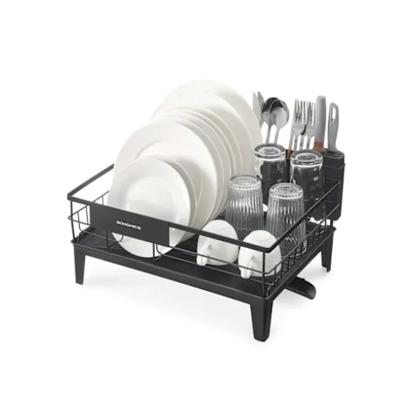Rootz diskmedel - skålställ - torkstativ - stål & pp plast - rymdbesparande - 31 cm x 42 cm x 18,5 cm - svart