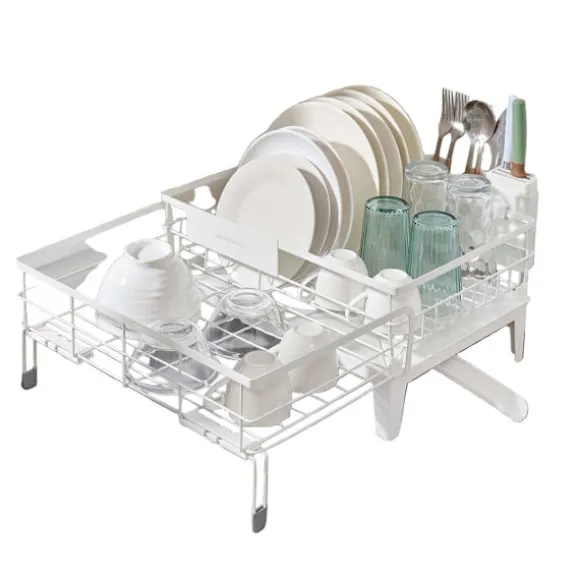 Rootz Drip Frame - Tvätttorkningsställ - Space Saver - Steel & PP Plastic - White - 31-56 cm x 42 cm x 20 cm