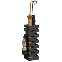 Rootz Iron Paraply Stand - Screen Stand - Metal Holder - Stylish Decor - 15,5 cm x 15,5 cm x 49 cm