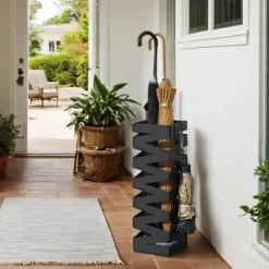 Rootz Iron Paraply Stand - Screen Stand - Metal Holder - Stylish Decor - 15,5 cm x 15,5 cm x 49 cm