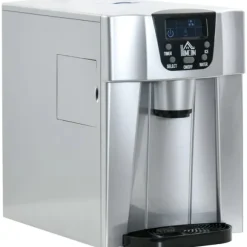 Rootz Köksmaskiner - Iskubmaskin - Dispenser - Iskulor - Självrengörande - Isbricka - Isskopa - ABS-stål - Silver - 25,2 cm X 38,9 cm X 36,3 cm