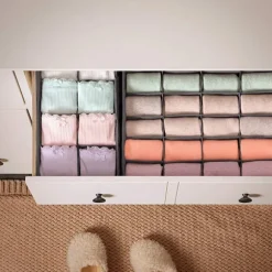 Rootz Organizers - Förvaringslådor - Underkläder - Strumpor - Slipsar - Halsdukar - Set om 8 - Grå