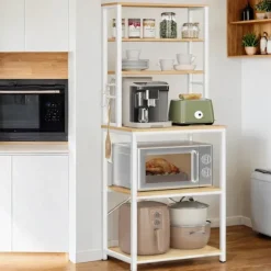 Rootz stående kökshylla - mikrovågshylla - 6 nivåer - rymdbesparande - 40 x 60 x 167 cm