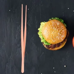 Rose Gold Rostfritt Stål Kök Pincett Mat Clip - Tandspets Matlagning Verktyg för hemmabruk