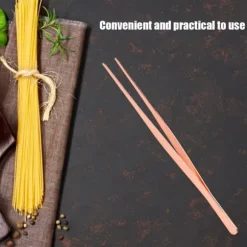 Rose Gold Rostfritt Stål Kök Pincett Mat Clip - Tandspets Matlagning Verktyg för hemmabruk