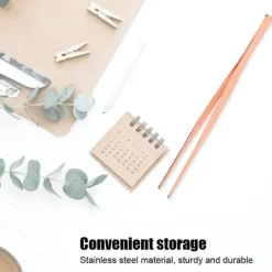 Rose Gold Rostfritt Stål Kök Pincett Mat Clip - Tandspets Matlagning Verktyg för hemmabruk
