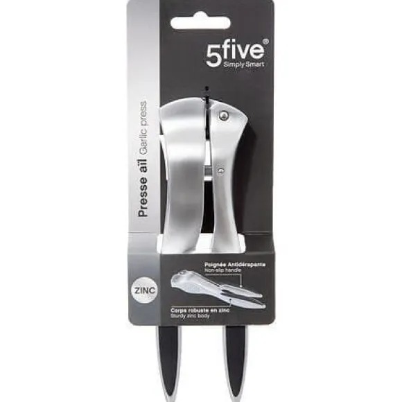 Rostfri vitlökspress med gummigrepp