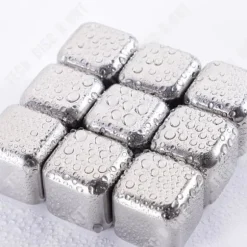 Rostfria isbitar - TD® - 8 bitar - Material 304 - Storlek 27mm - Spegeleffekt