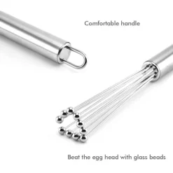 Rostfria Stålbollar Visp Äggvisp Blandning Matlagningsverktyg Fast Hållbar Gräddskummare Bakredskap