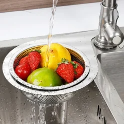 Rostfritt durkslag 14cm