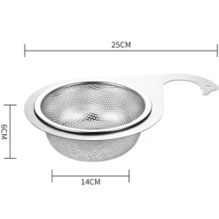 Rostfritt durkslag 14cm