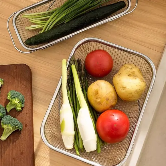 Rostfritt durkslag 38x28x8cm